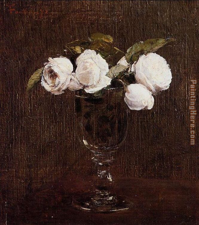 Vase of Roses painting - Henri Fantin-Latour Vase of Roses art painting